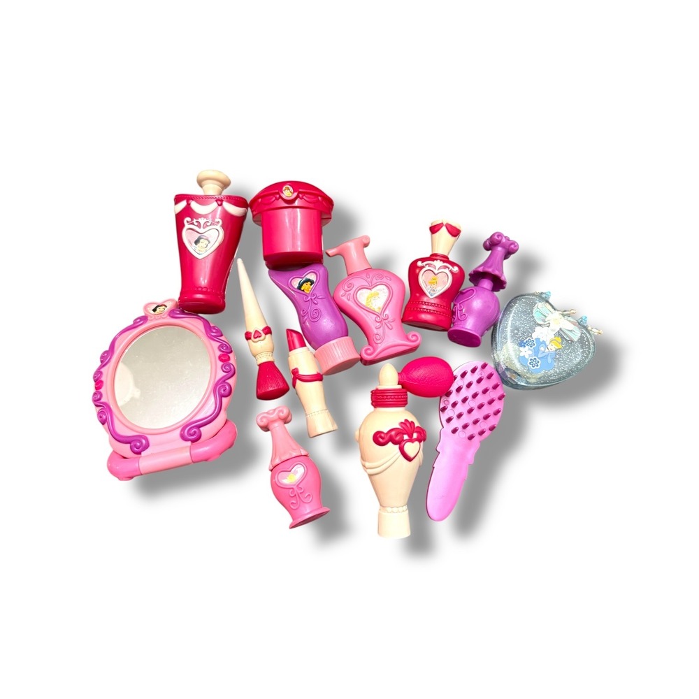 Disney Princess Pretend Play Makeup Vanity Accessories Lot Mirror Brush Y2K Toys